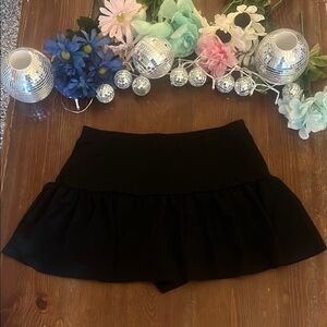 Black Ruffled Skirt